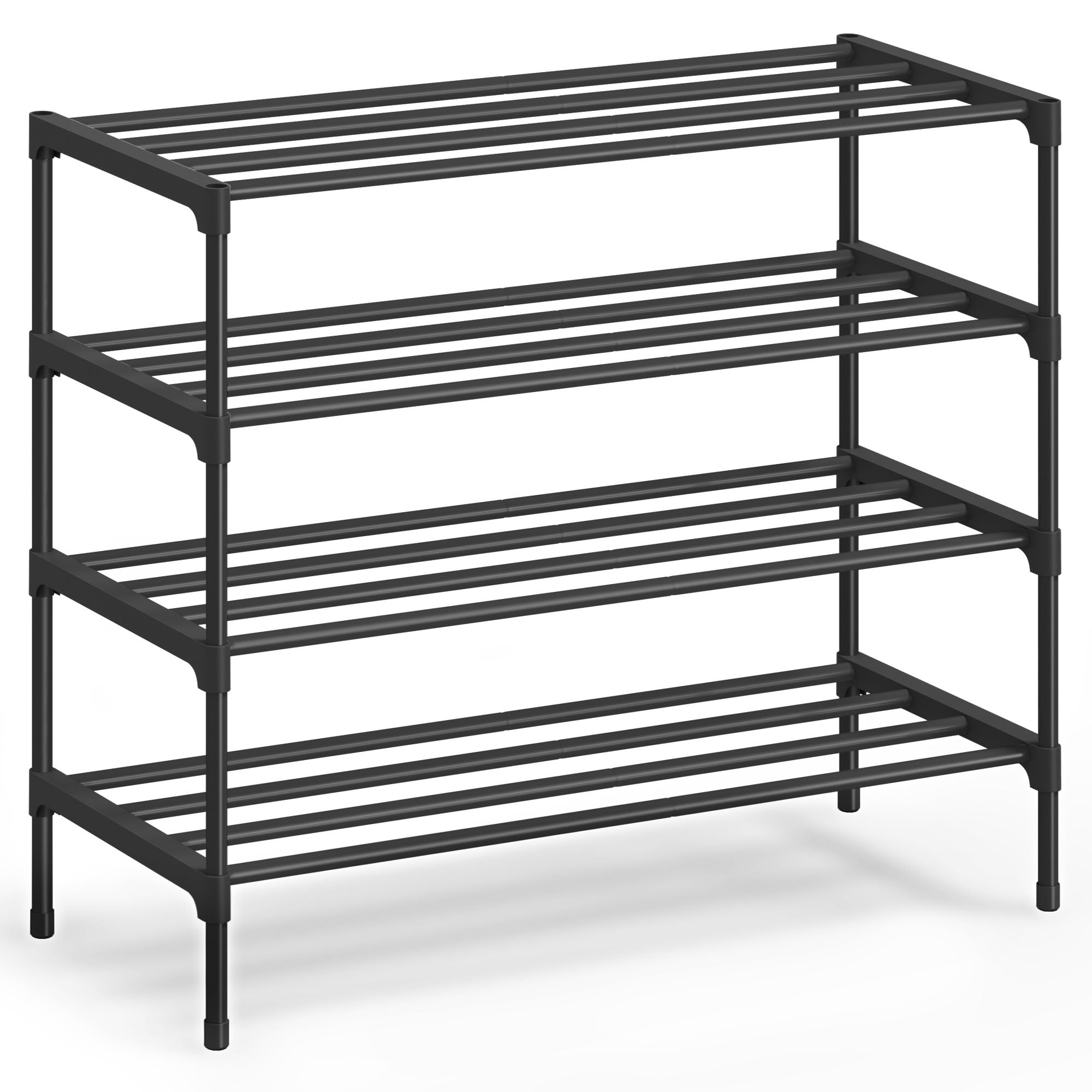 Songmics ULSA113BH01 Scarpiera metallo nero 3 ripiani