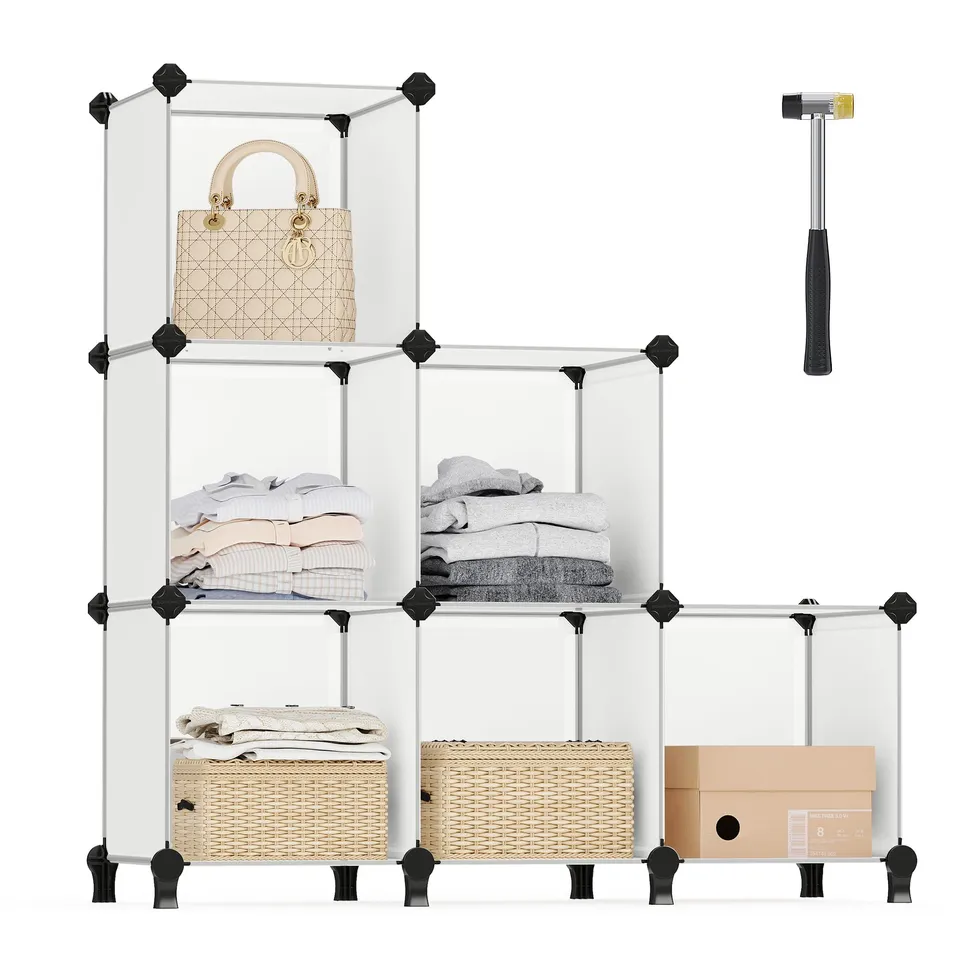 Songmics LPC111S scaffale 6 cubi bianco