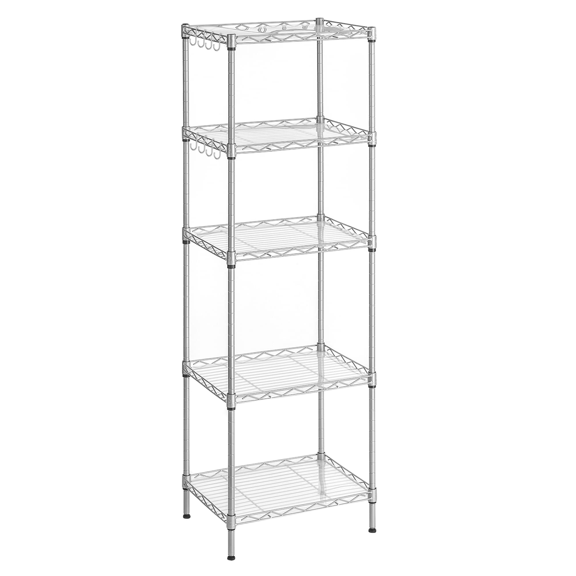 Songmics LGR115E01 scaffale cucina 5 ripiani argento