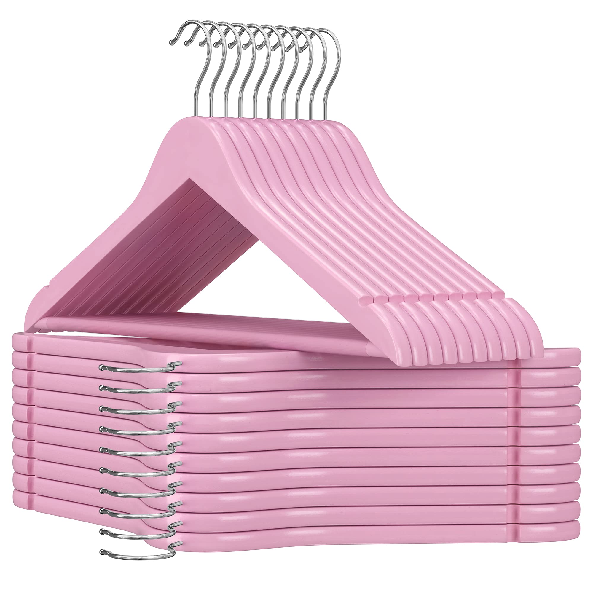 Songmics CRW001PK20 Grucce Legno 20 Pezzi Rosa Antiscivolo