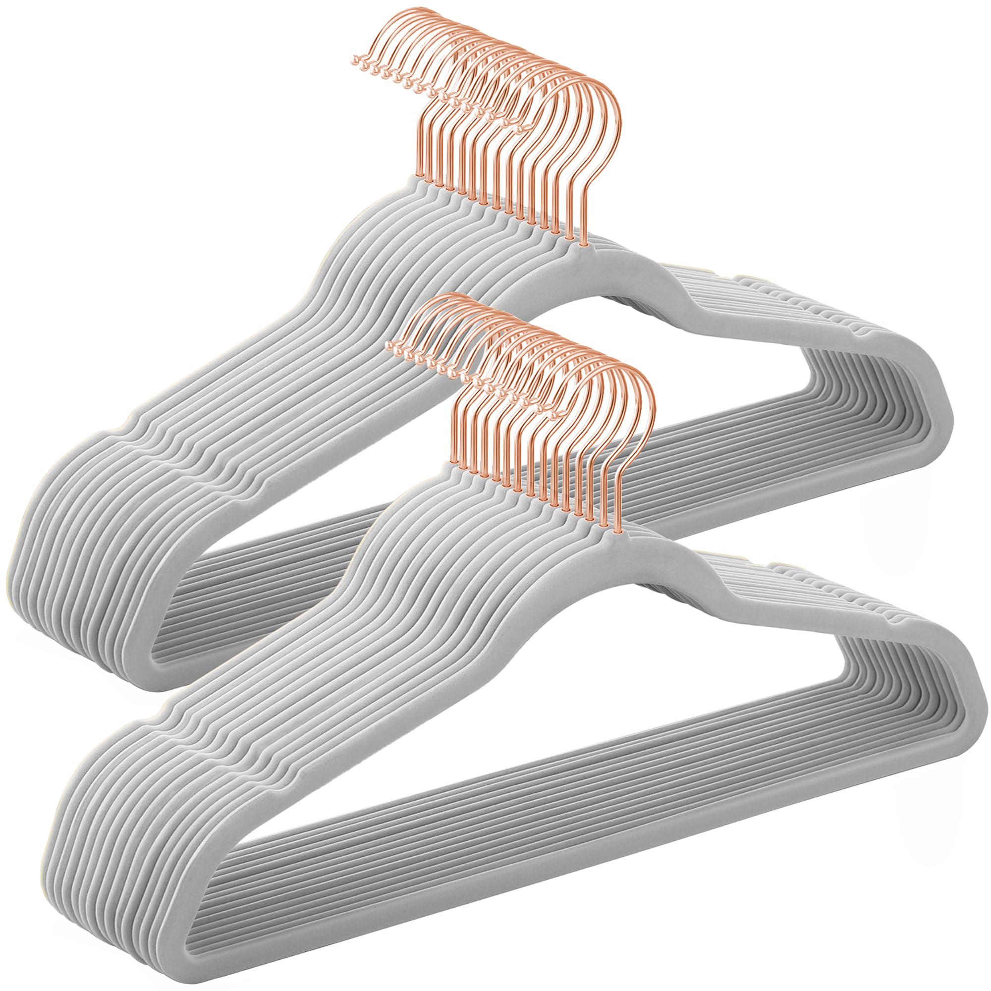 Songmics CRF026G30 grucce velluto 30 pezzi tortora 41,5 cm antiscivolo