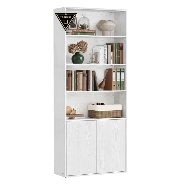 Songmics Home Libreria Alta 6 Ripiani Regolabili Salvaspazio