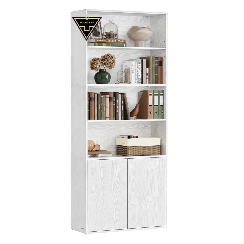 Songmics Home Libreria Alta 6 Ripiani Regolabili Salvaspazio