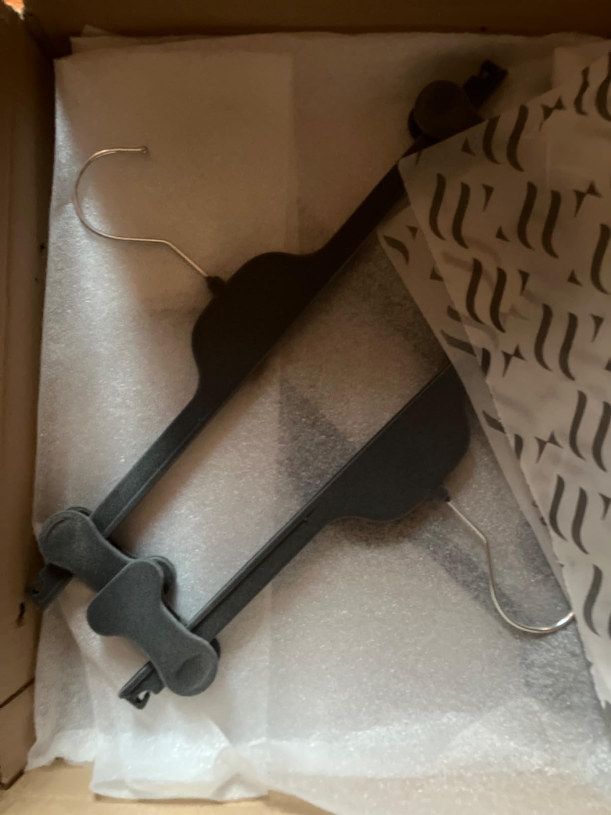 Mainetti Velluto grucce velluto nero 36 cm 10 pezzi antiscivolo