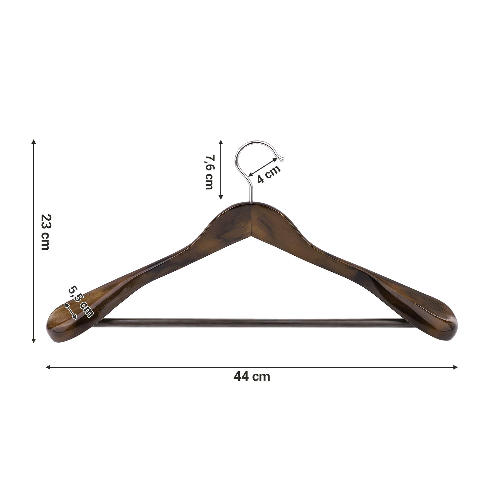 Songmics CRSH006V02 Grucce Legno Noce Scuro Set 10 Pezzi
