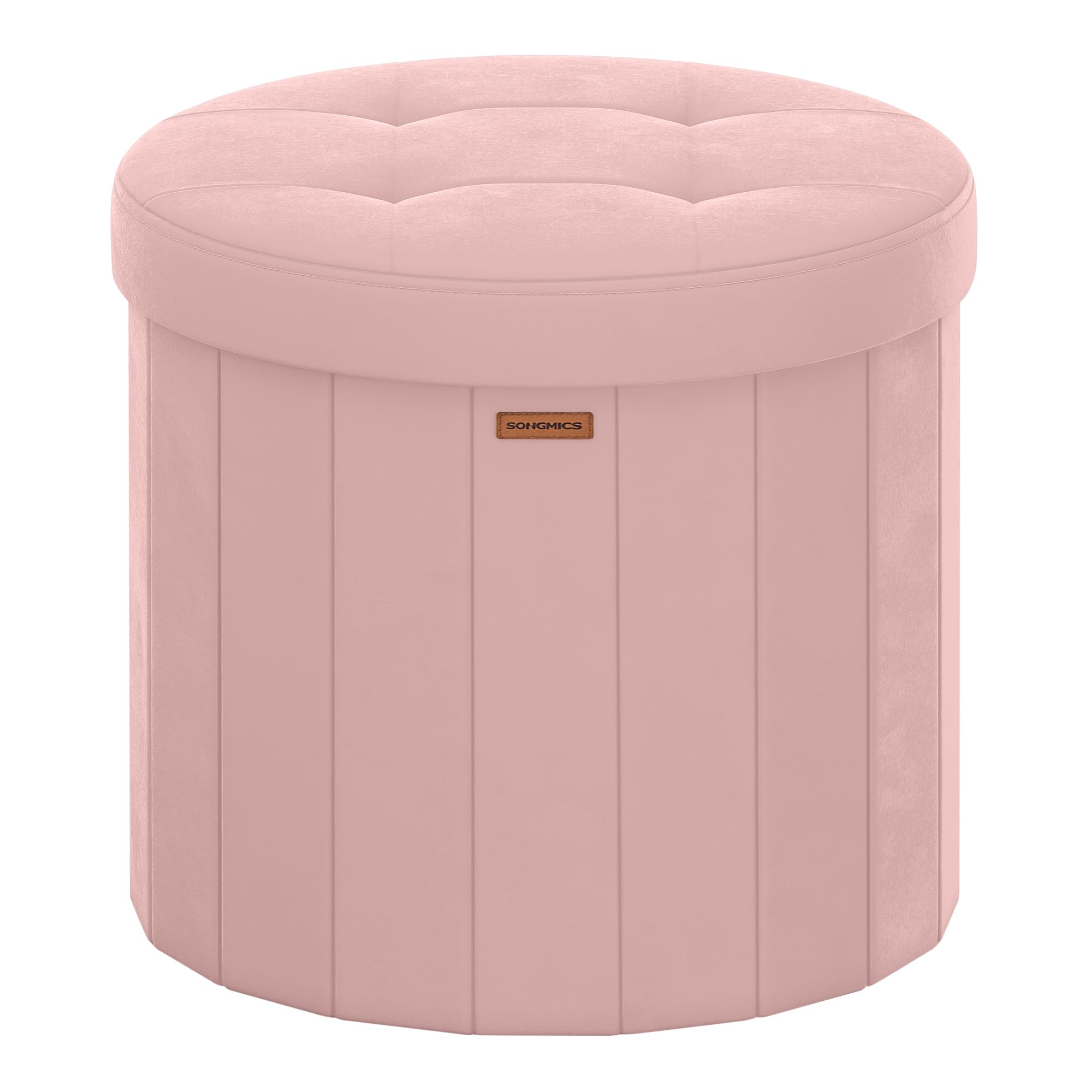 SONGMICS MAZIE LSF608L01 Pouf Contenitore Beige Cappuccino velluto