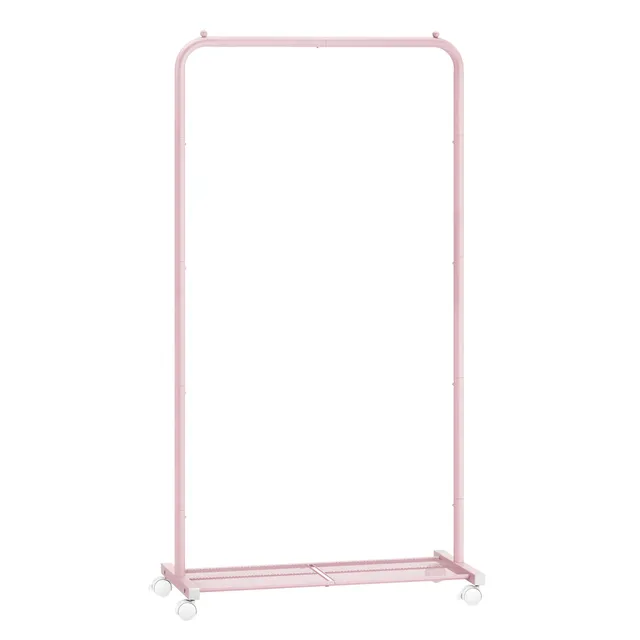 Songmics HSR130R01 stand appendiabiti ruote rosa pastello 74 cm