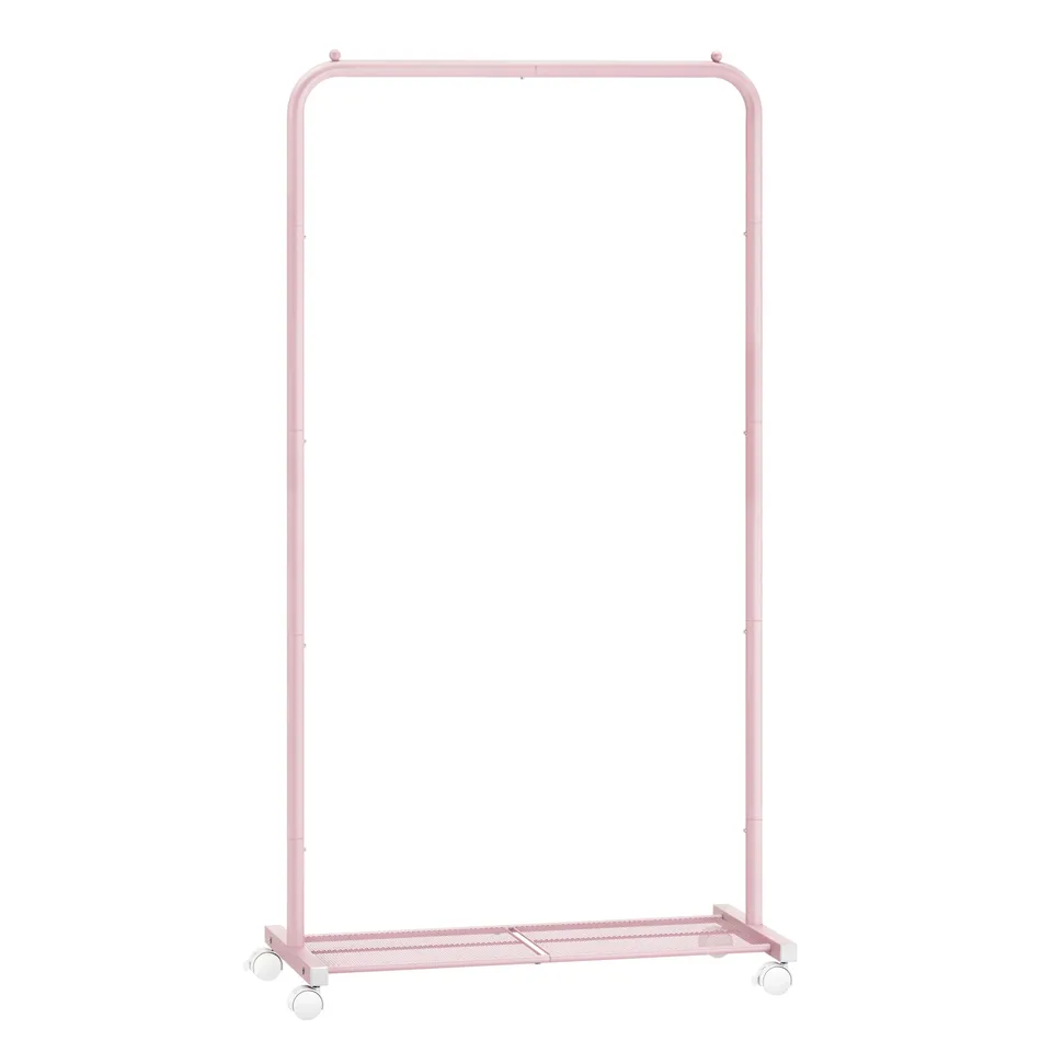 Songmics HSR130R01 stand appendiabiti ruote rosa pastello 74 cm