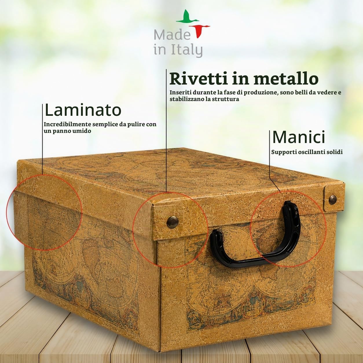 Lavatelli Marco Polo scatole armadio 32x42x21 set 2 pezzi