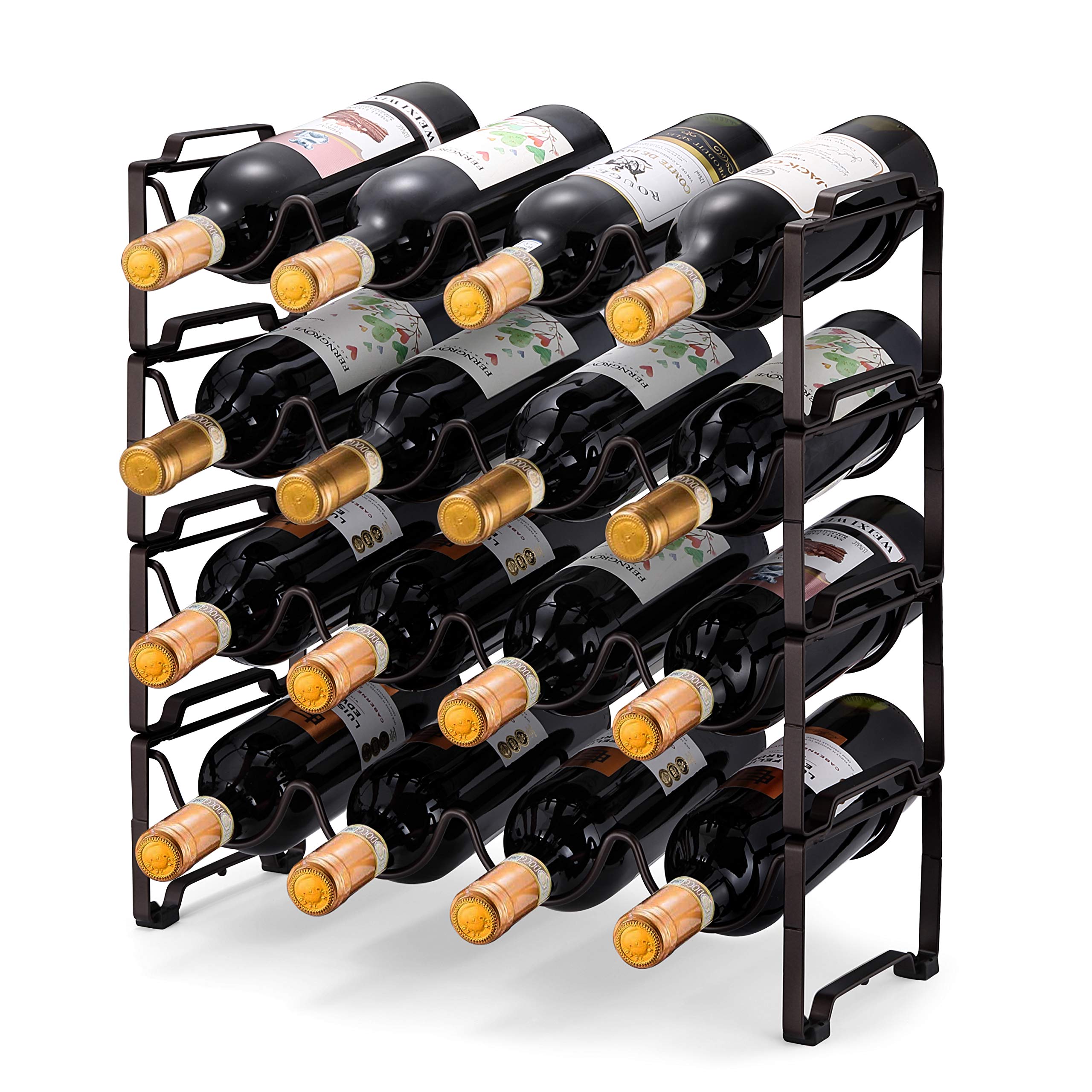 Simple Trending 4-Tier portabottiglie vino bronzo 16 posti