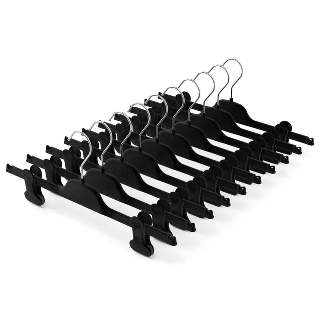 Mainetti Velluto grucce velluto nero 36 cm 10 pezzi antiscivolo