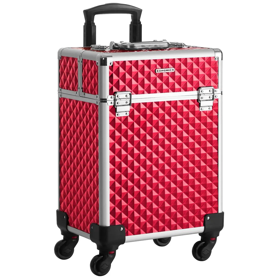 Songmics Valigia Trucco Trolley Make Up 4 Ruote 4 Vassoi