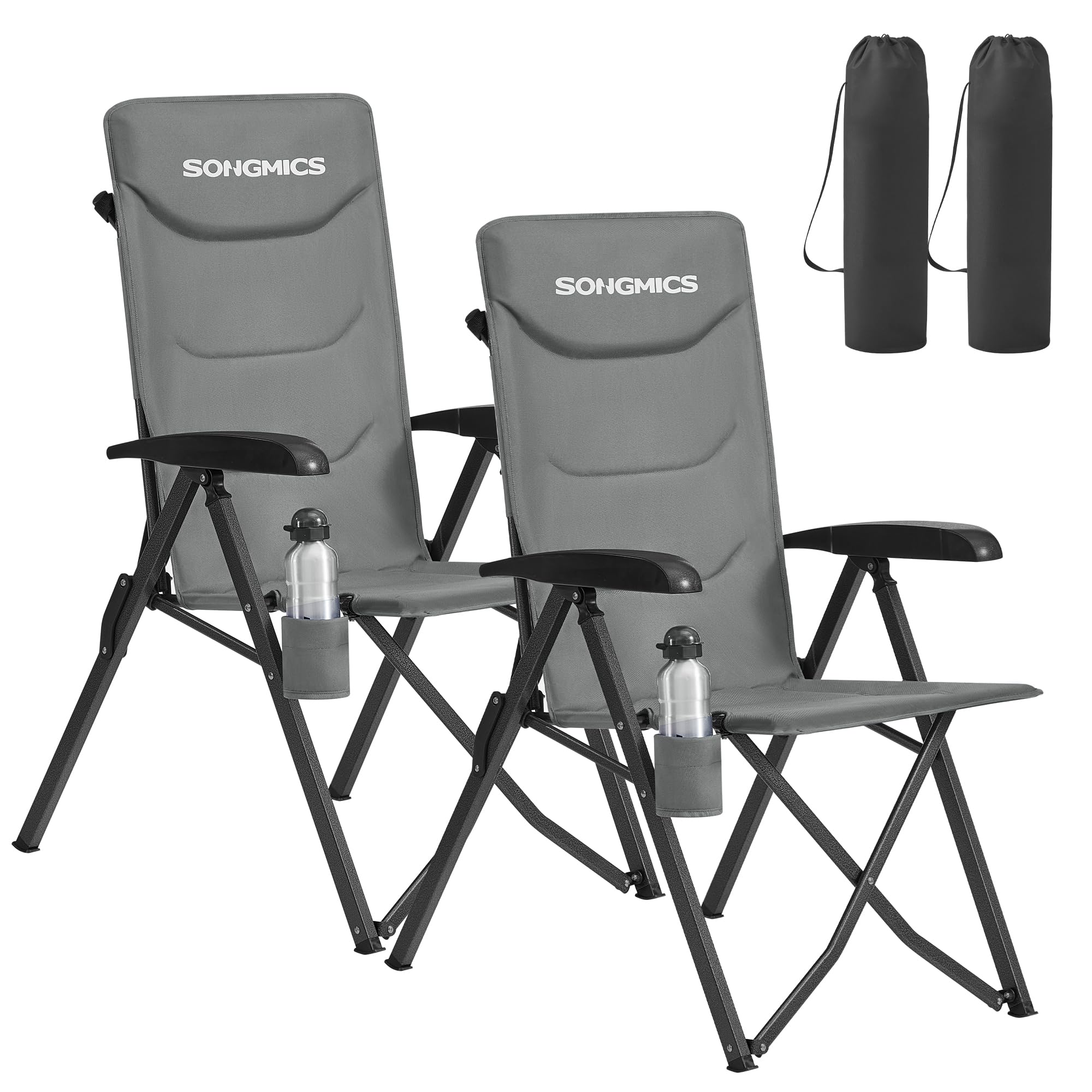 Songmics GCB015QZ01 sedie da campeggio reclinabili blu set 2 pezzi