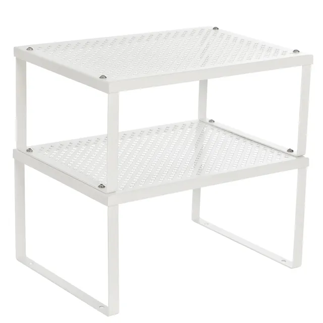 Songmics Scaffale Cucina Metallo Bianco Set 2 Pezzi Portaspezie 10kg