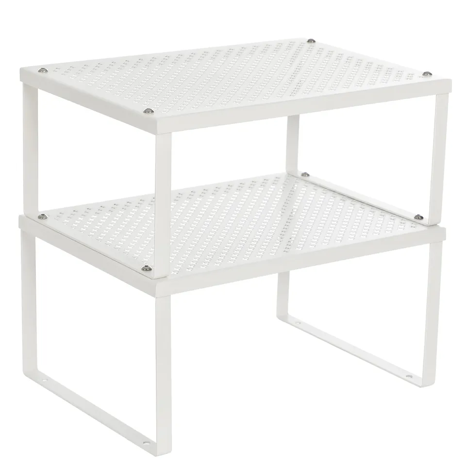 Songmics Scaffale Cucina Metallo Bianco Set 2 Pezzi Portaspezie 10kg