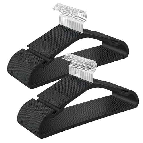 Songmics CRP060B01 grucce 50 pezzi nere salvaspazio