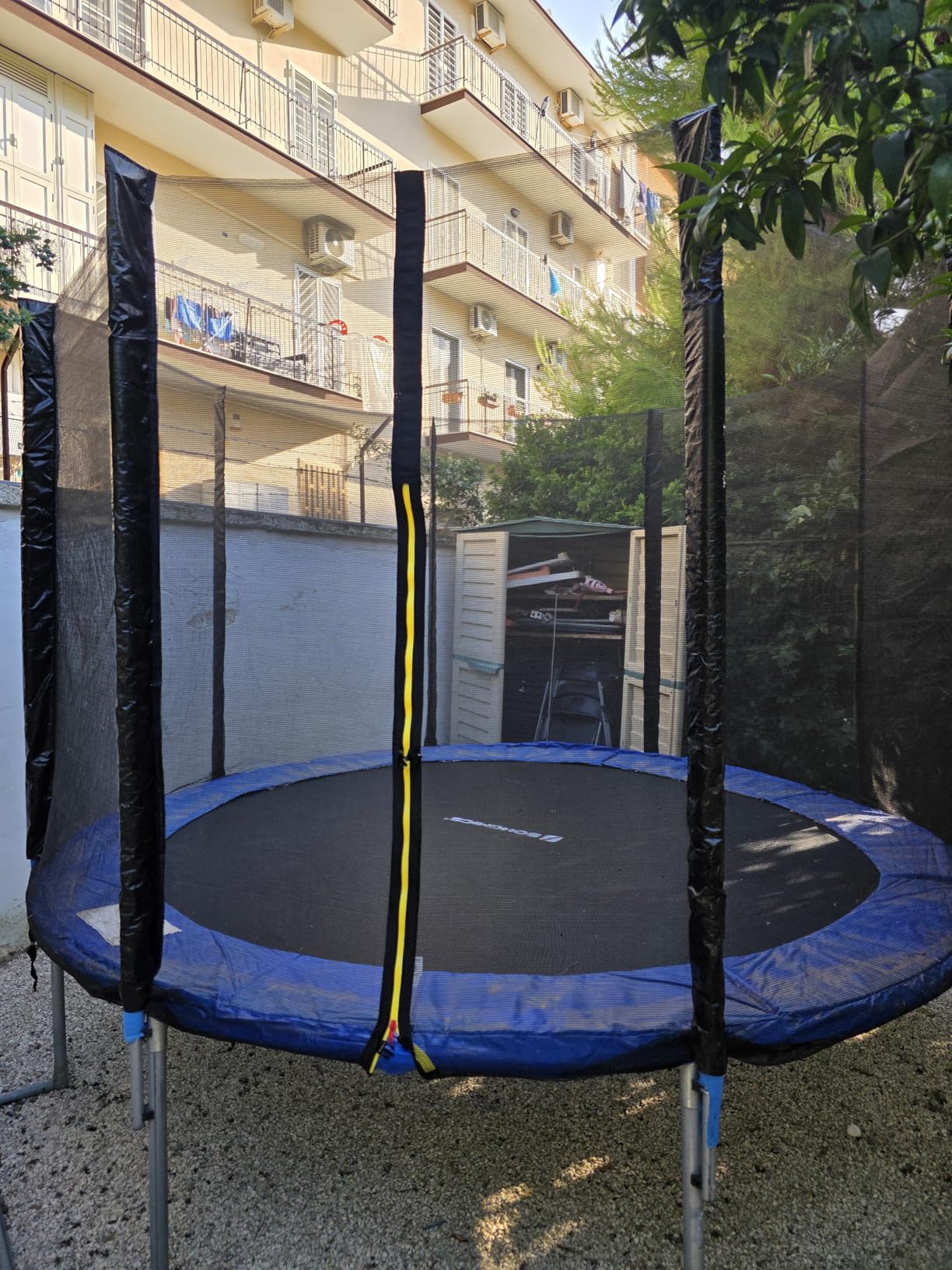Songmics Tappeto Trampolino Ricambio Telo Ø 202 cm Nero