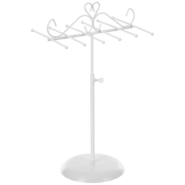 Songmics JJS04WT porta gioielli bianco girevole regolabile