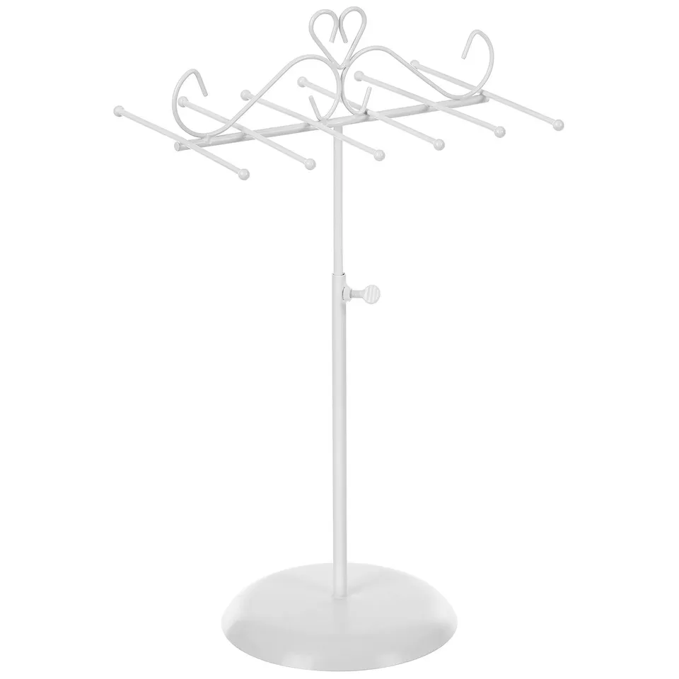 Songmics JJS04WT porta gioielli bianco girevole regolabile