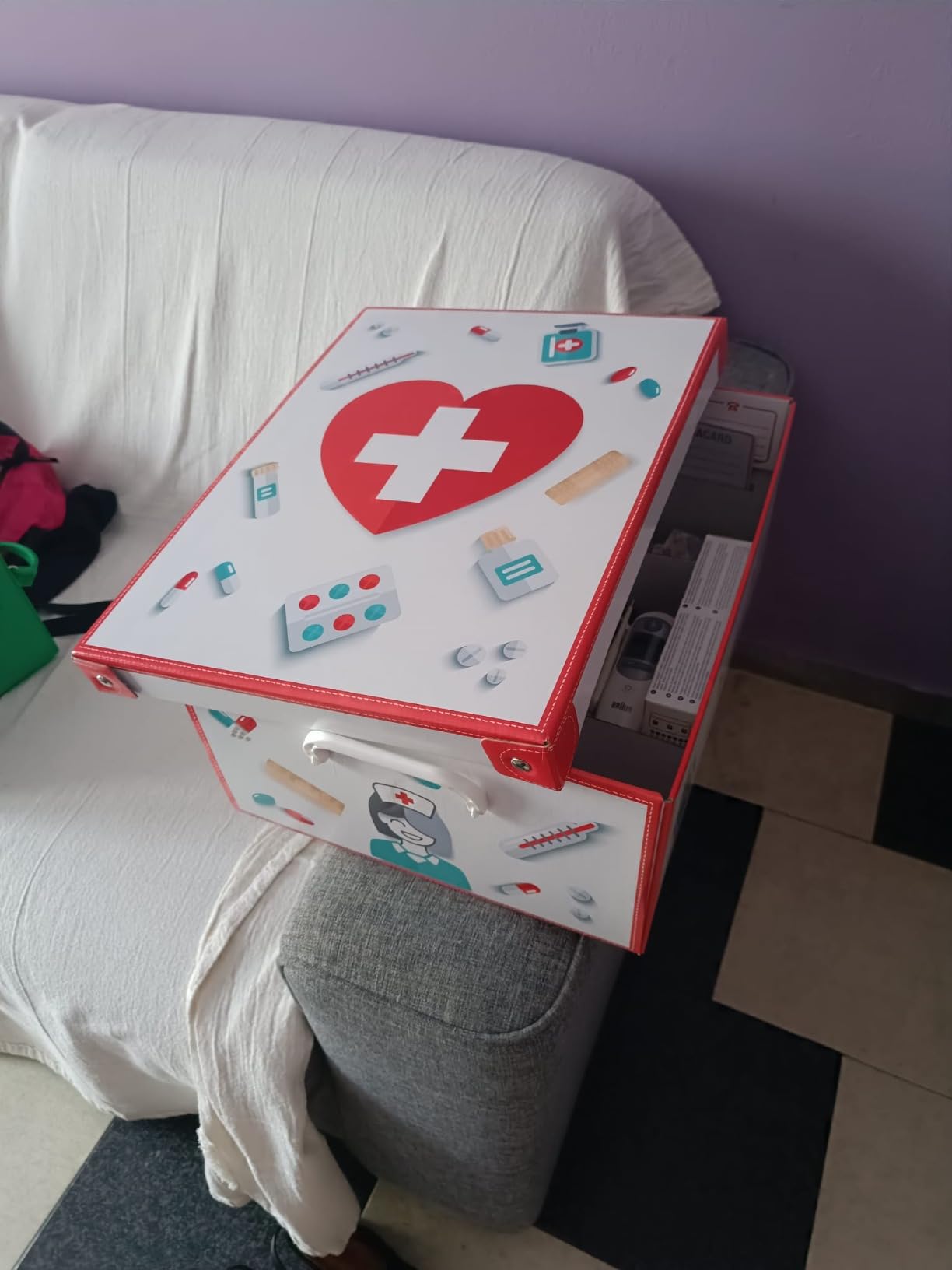 Lavatelli Pharma Organizer scatola medicinali 32x42cm 9 scomparti