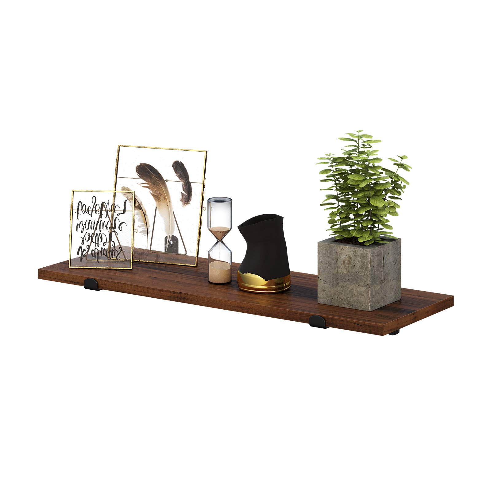 Songmics LWS04NB Mensole Parete Set 2 Marrone 60 cm