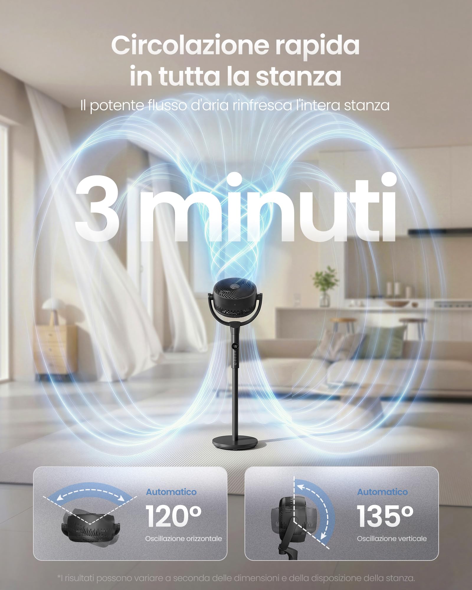 Songmics XFC002B1EU ventilatore piantana nero 20 dB