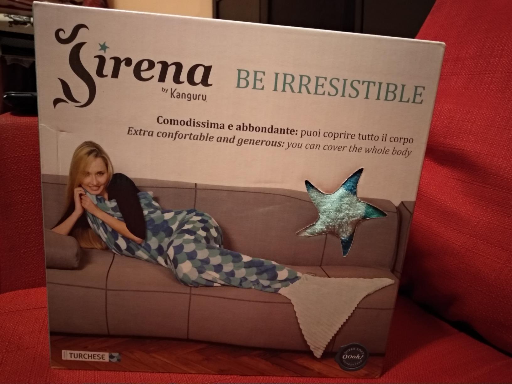 Lavatelli Kanguru Sirena coperta coda turchese 200 cm