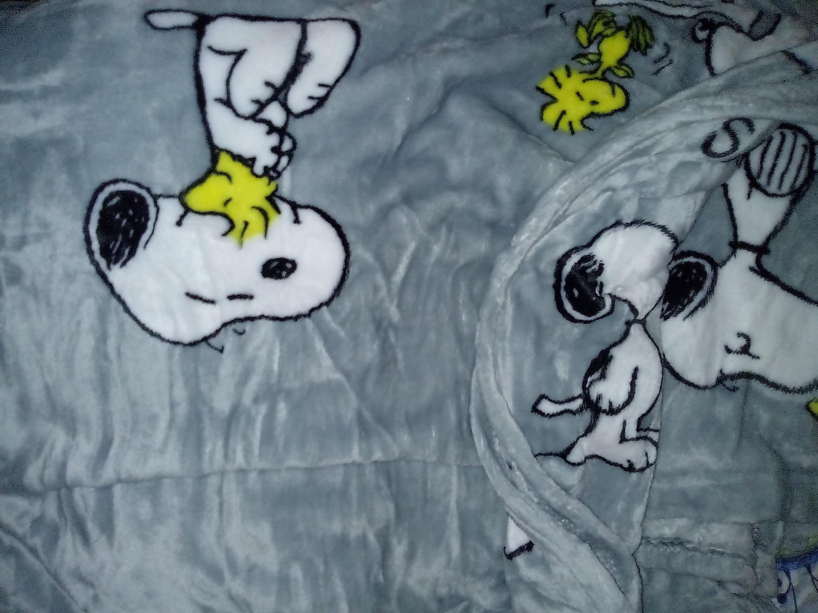 Kanguru Coperta con Maniche Snoopy Grigia 140x180 cm