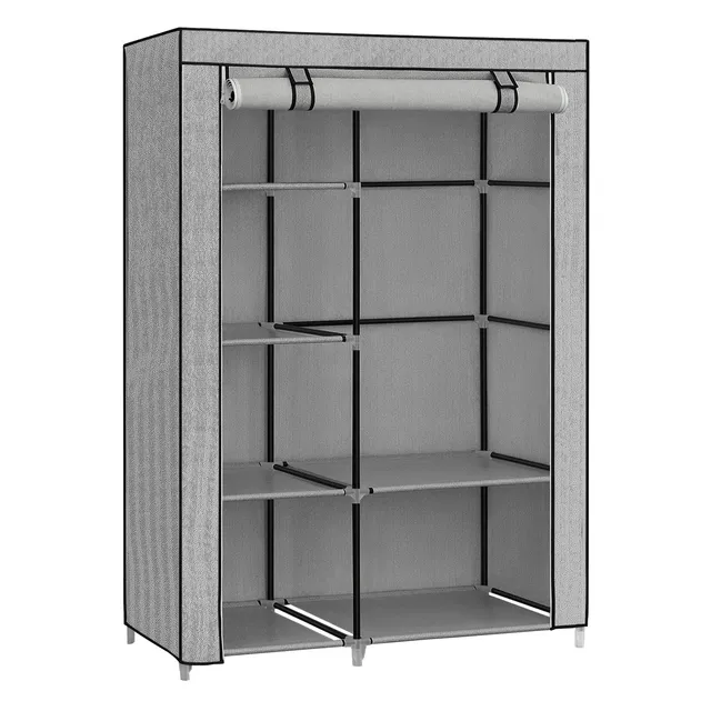 Songmics Guardaroba in Tessuto 45x105x168 Grigio Antipolvere Zigzag