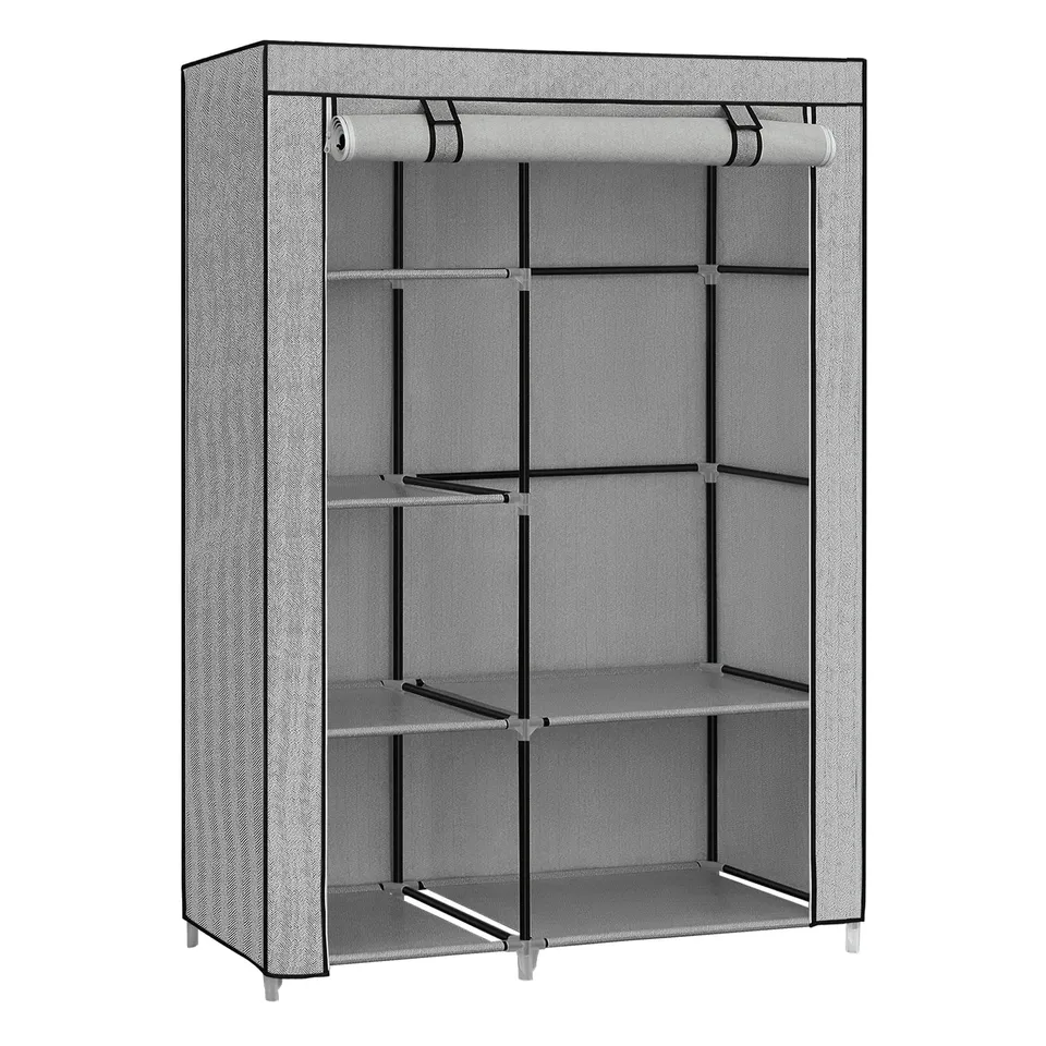 Songmics Guardaroba in Tessuto 45x105x168 Grigio Antipolvere Zigzag