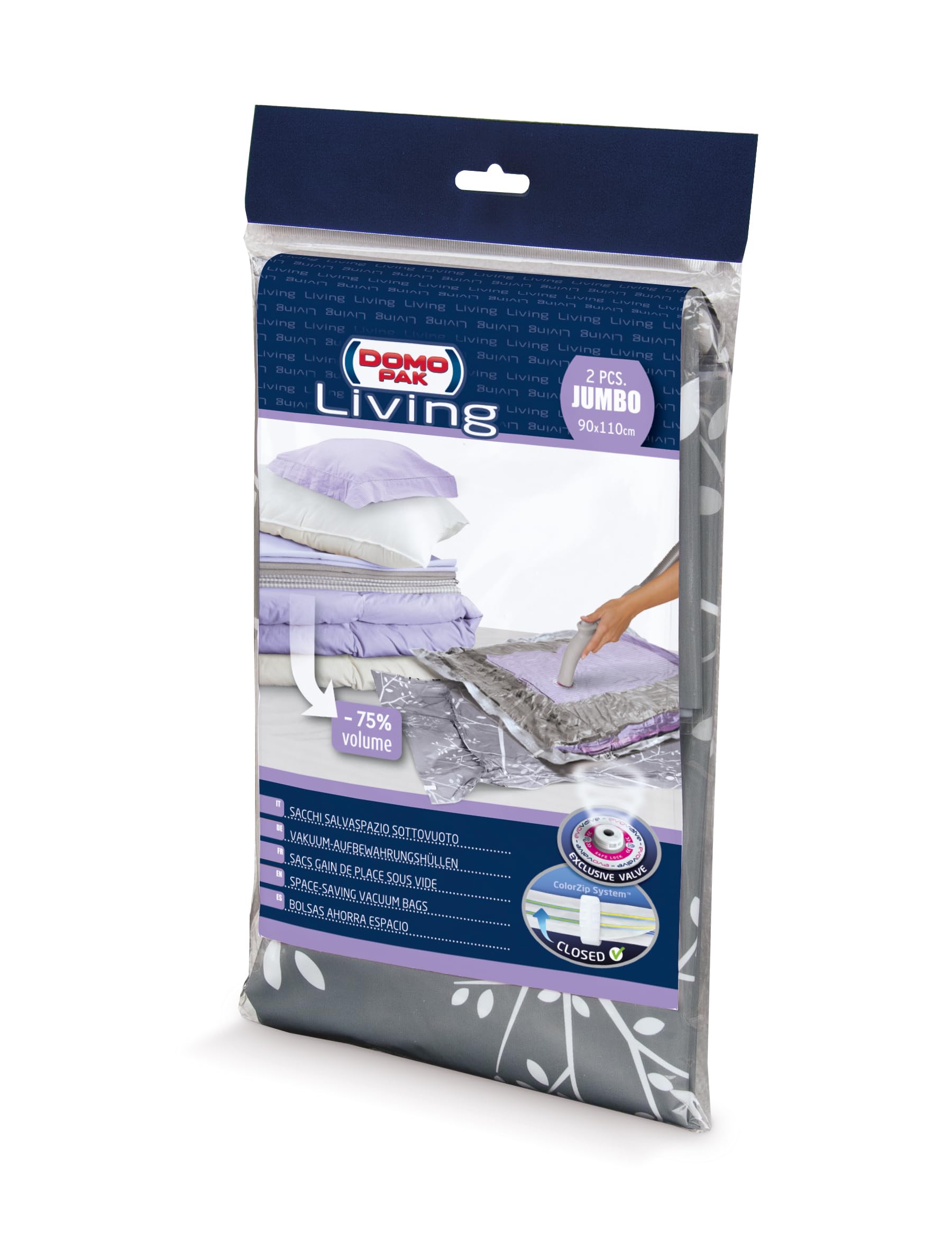 Domo Pak Living sacchi sottovuoto viaggio large 50x70 cm set 2 pezzi