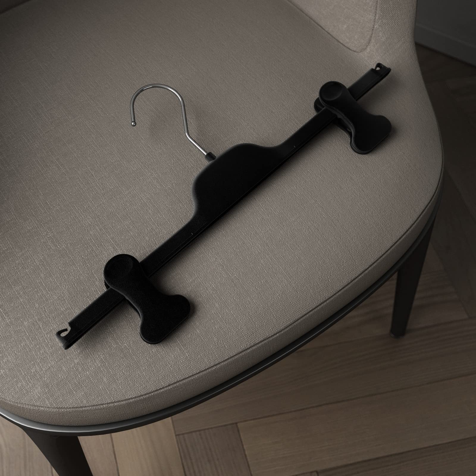 Mainetti Velluto grucce velluto nero 36 cm 10 pezzi antiscivolo