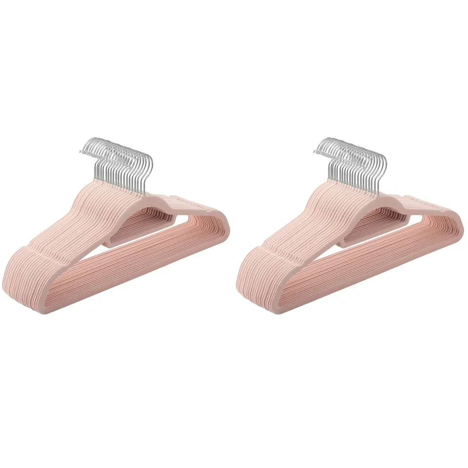 Songmics Grucce Vellutate 45 cm Set da 40 Rosa Antiscivolo