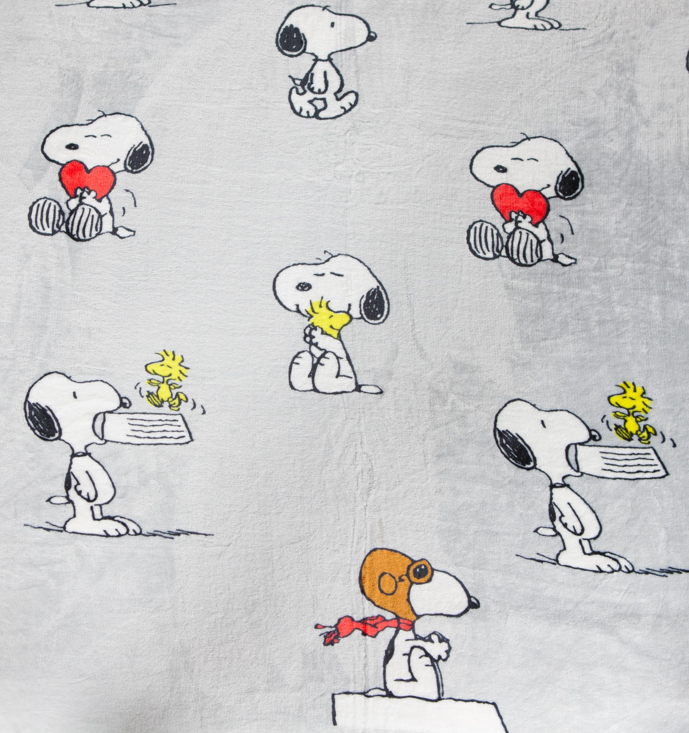 Kanguru Coperta con Maniche Snoopy Grigia 140x180 cm