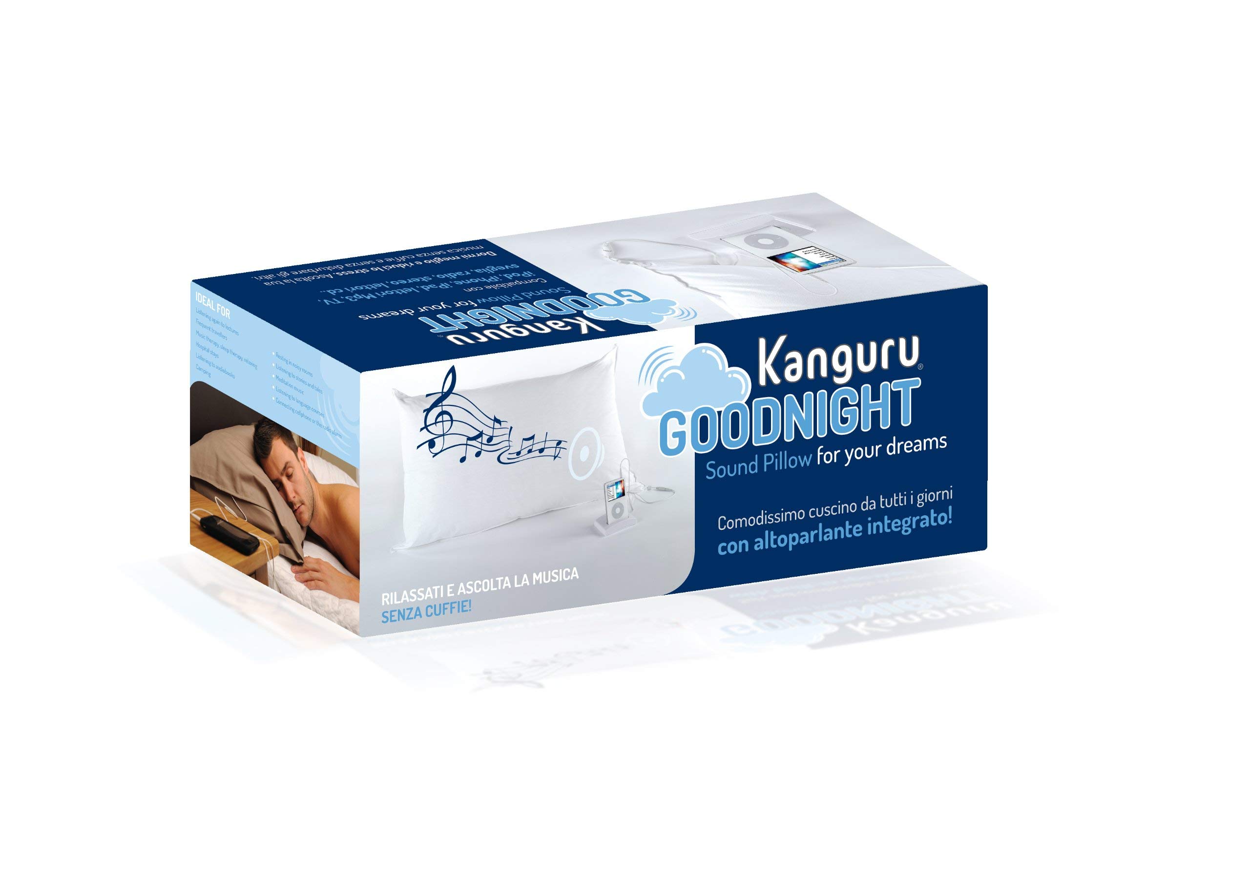 Kanguru Goodnight Cuscino Musicale con Altoparlante Bianco Solo Ascolto