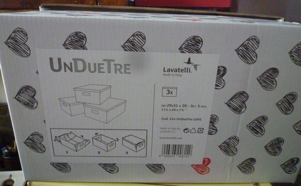 Lavatelli Basic set 3 scatole Love 29x51x20 cm
