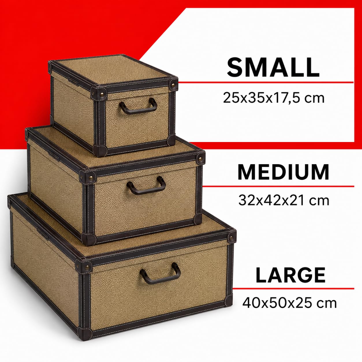 Lavatelli Tapirus Scatole Armadio 35x25x17,5 Set 4 Cartone