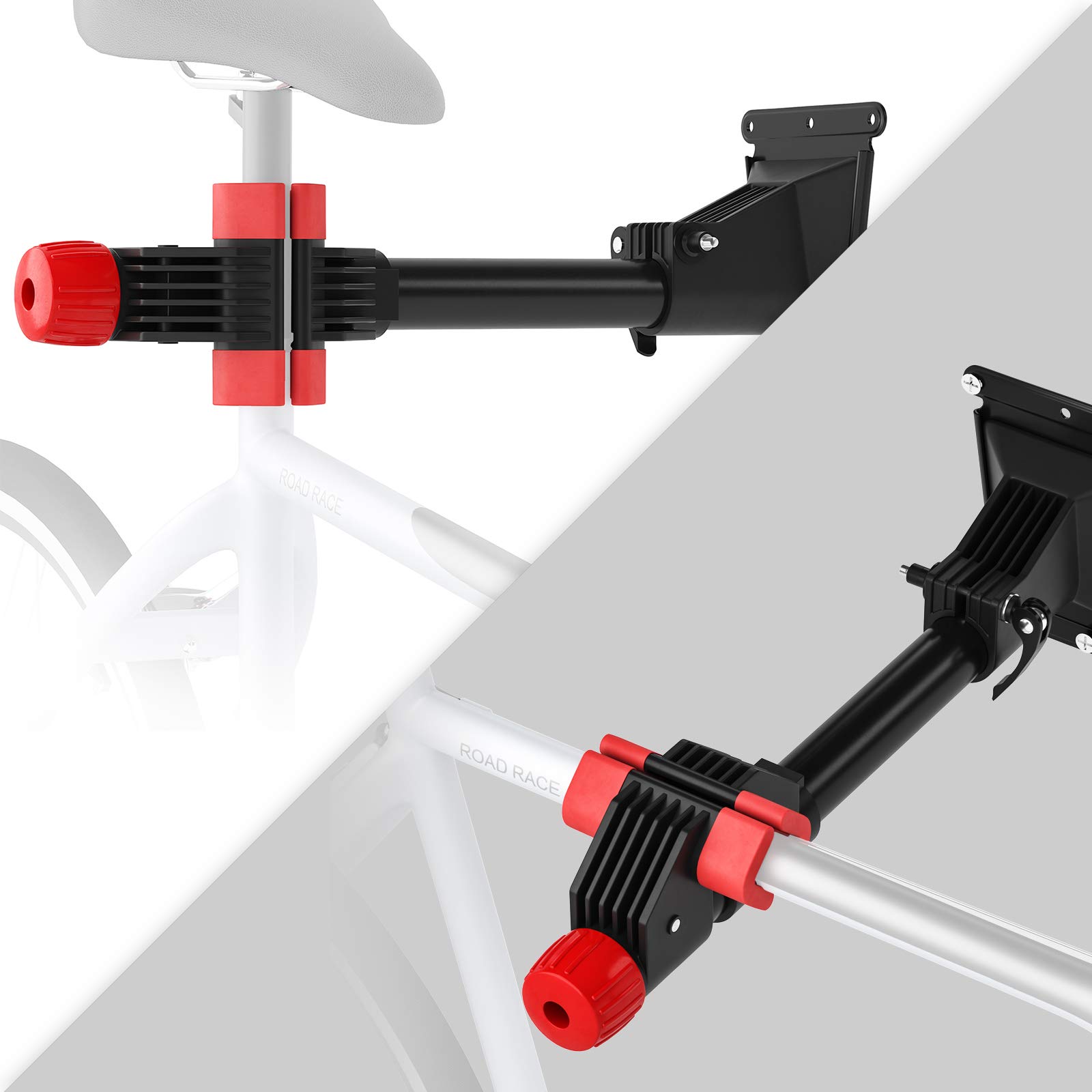 Songmics SBR08B supporto bici da parete 20 kg nero rosso