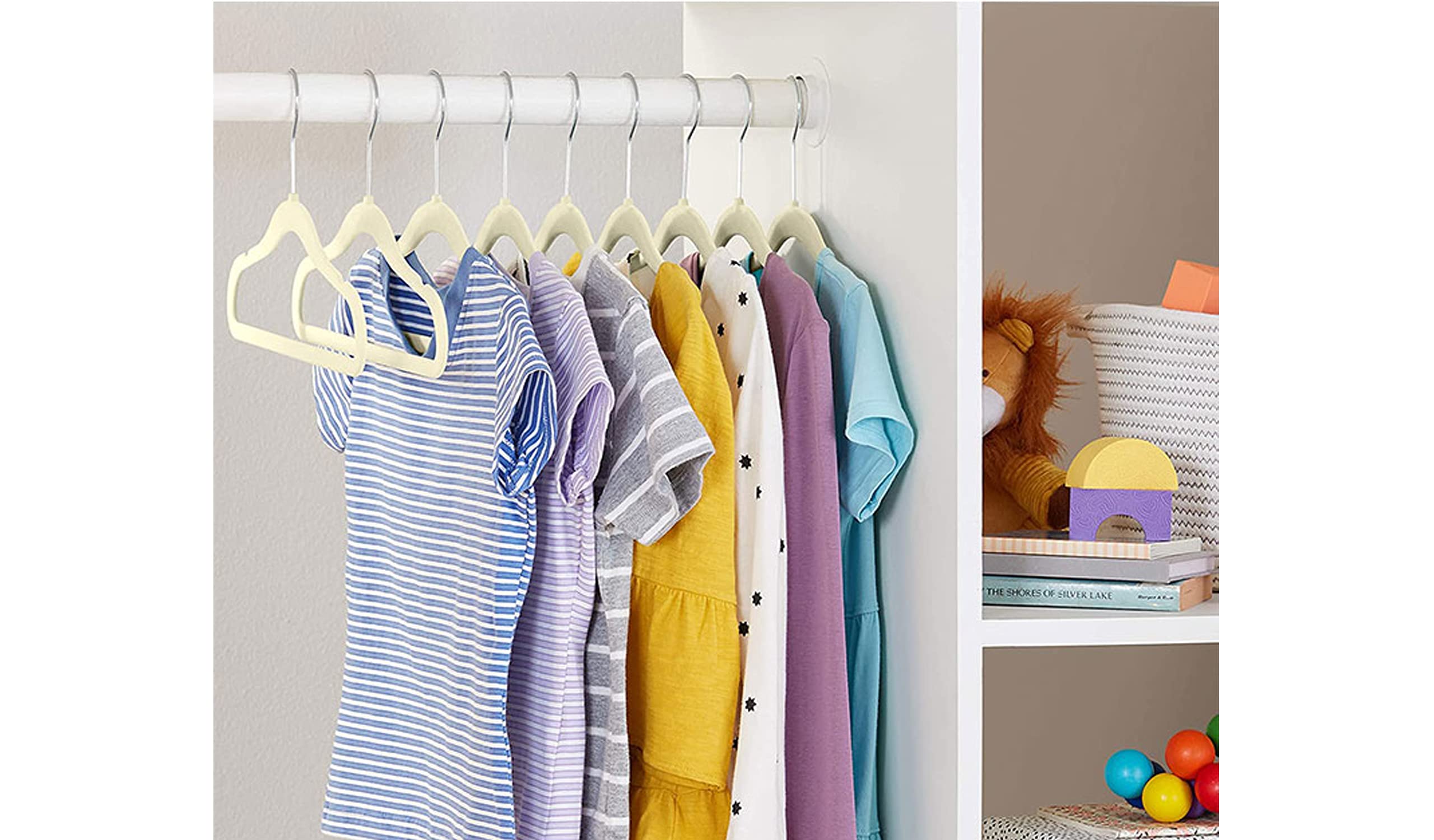 Ediesi grucce velluto beige bambini 10 pezzi antiscivolo