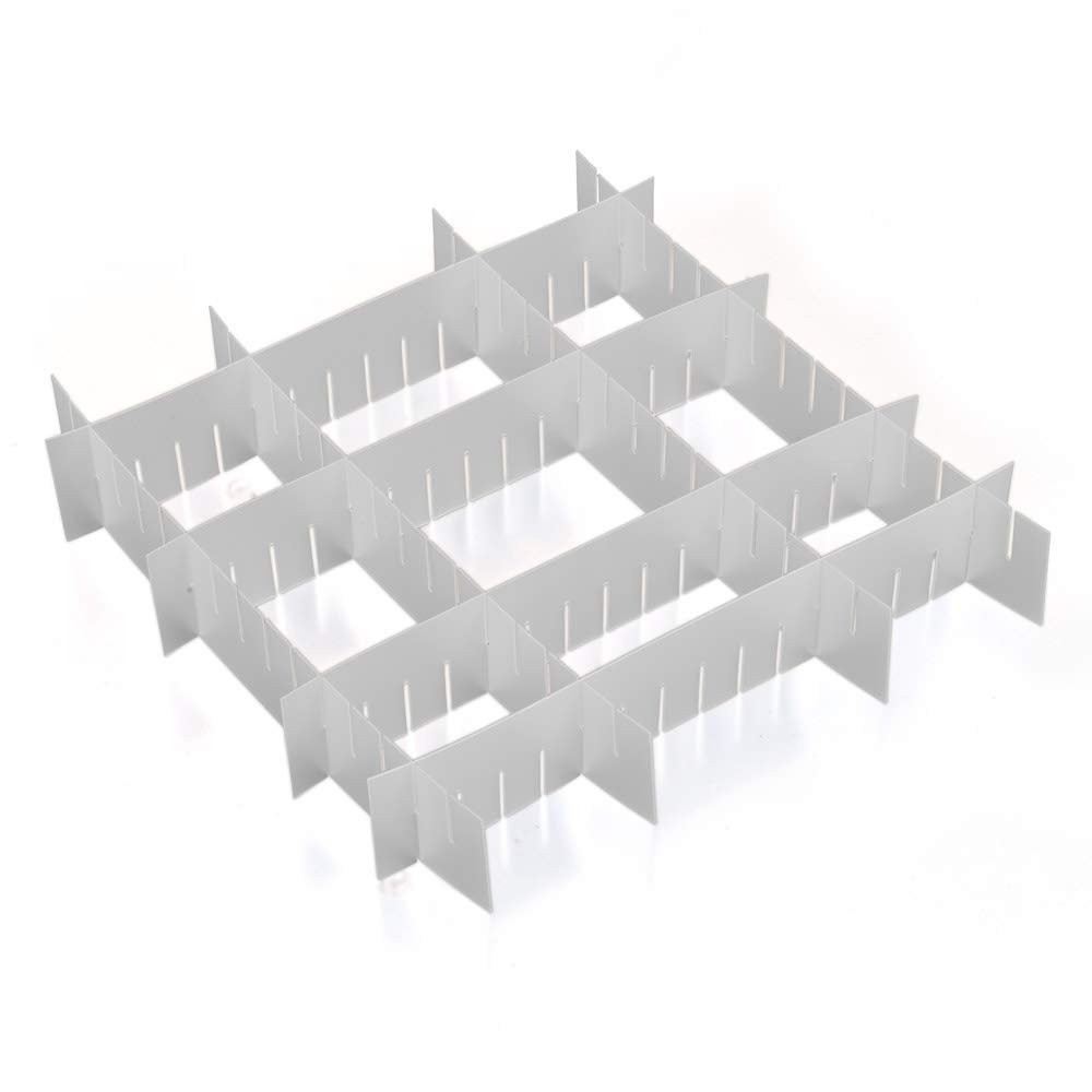 Domopak Living divisori cassetti set 8 barre bianche 40x8 cm