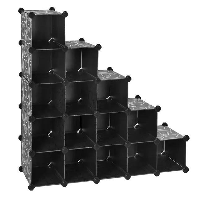 Songmics LPC44H guardaroba modulare nero 113x36x113 cm
