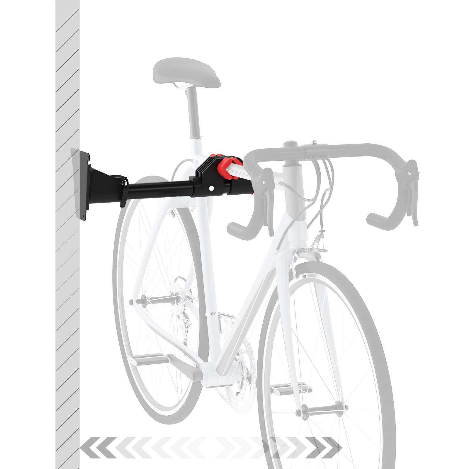 Songmics SBR08B supporto bici da parete 20 kg nero rosso