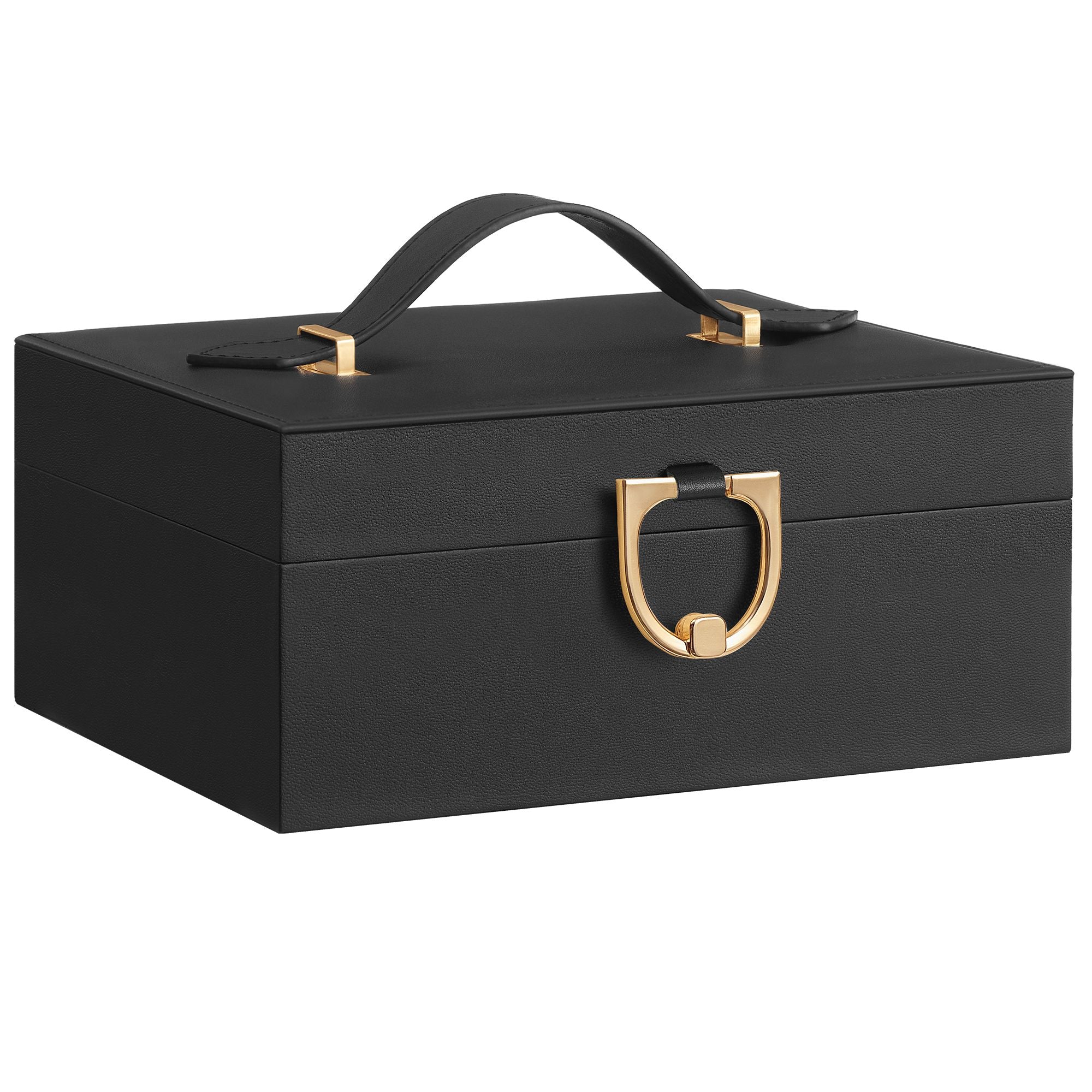Songmics UJBC208BZ01S portagioie nero 2 livelli con vassoio