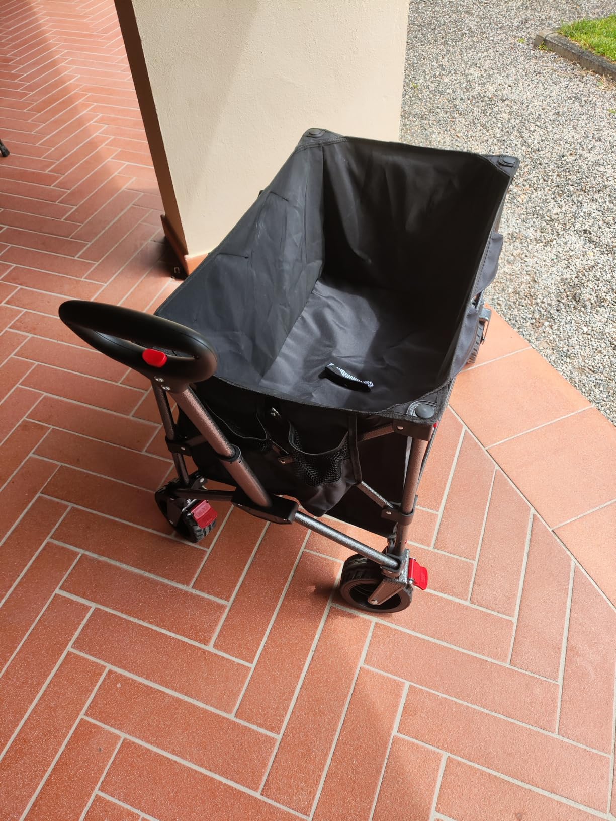 Songmics GFW115B01 carrello spiaggia pieghevole nero 150L 150 kg
