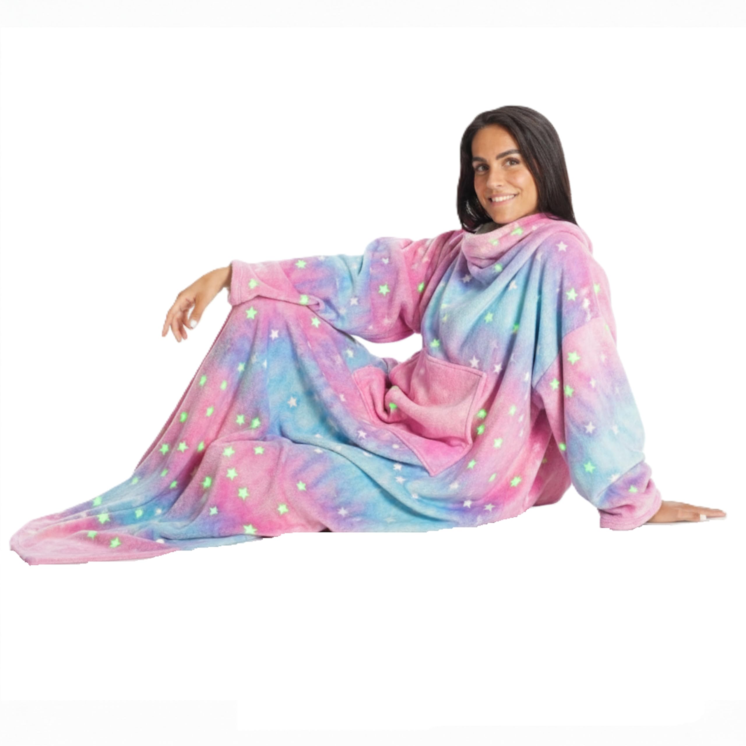Lavatelli Kanguru Glow Arcobaleno coperta con maniche 180x140 buio