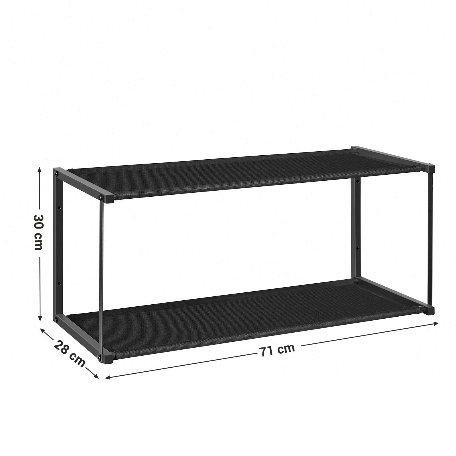 Songmics LSC22BK scarpiera parete 71x28x30 cm 2 pezzi