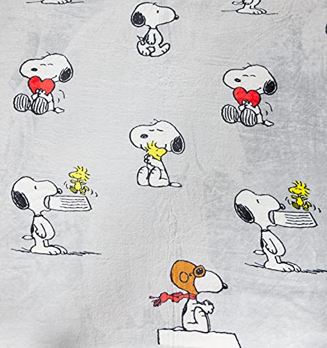 Lavatelli Kanguru Snoopy plaid matrimoniale 230x230 grigio pile