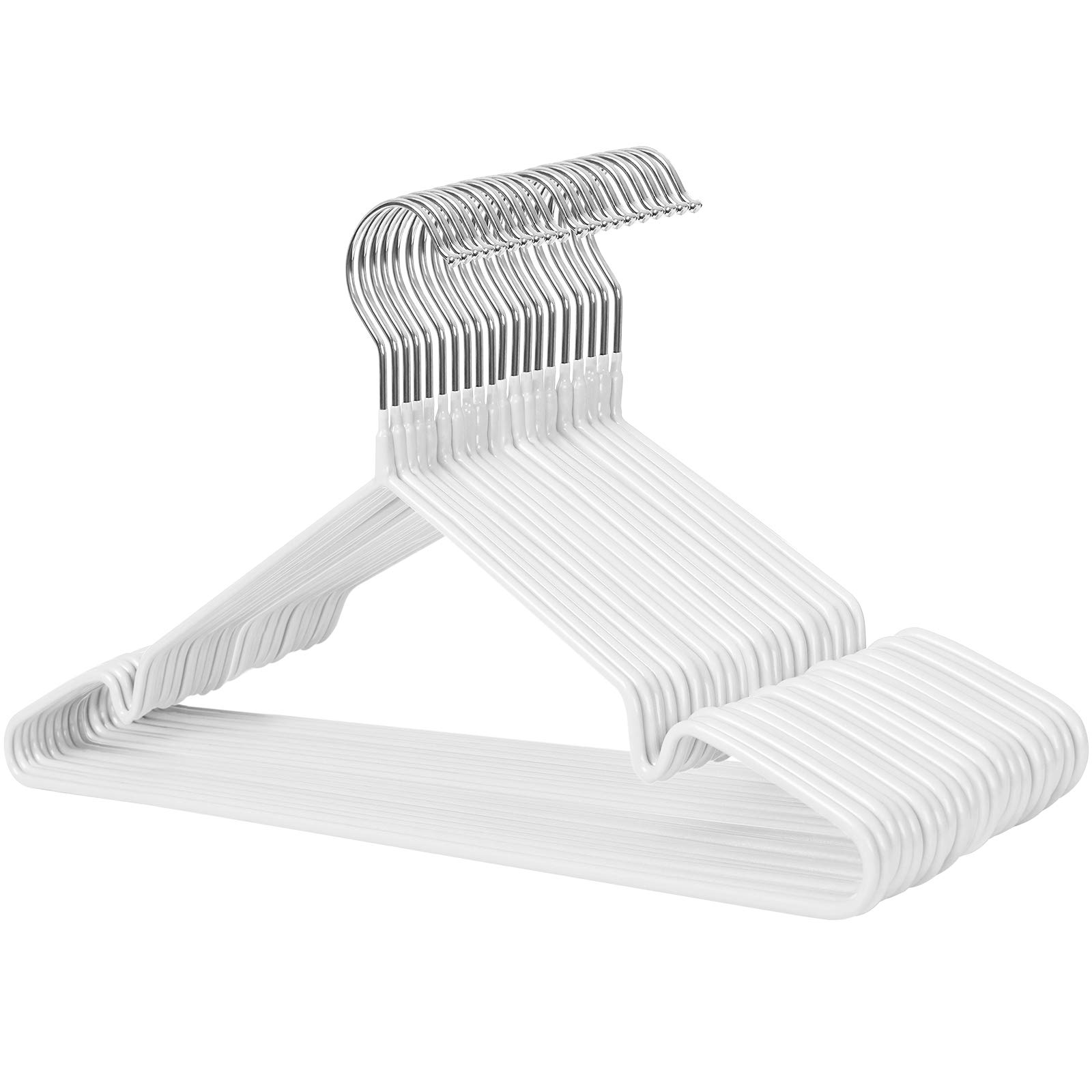 Songmics CRI33WT20 Grucce Metallo Bianco 20 Pezzi