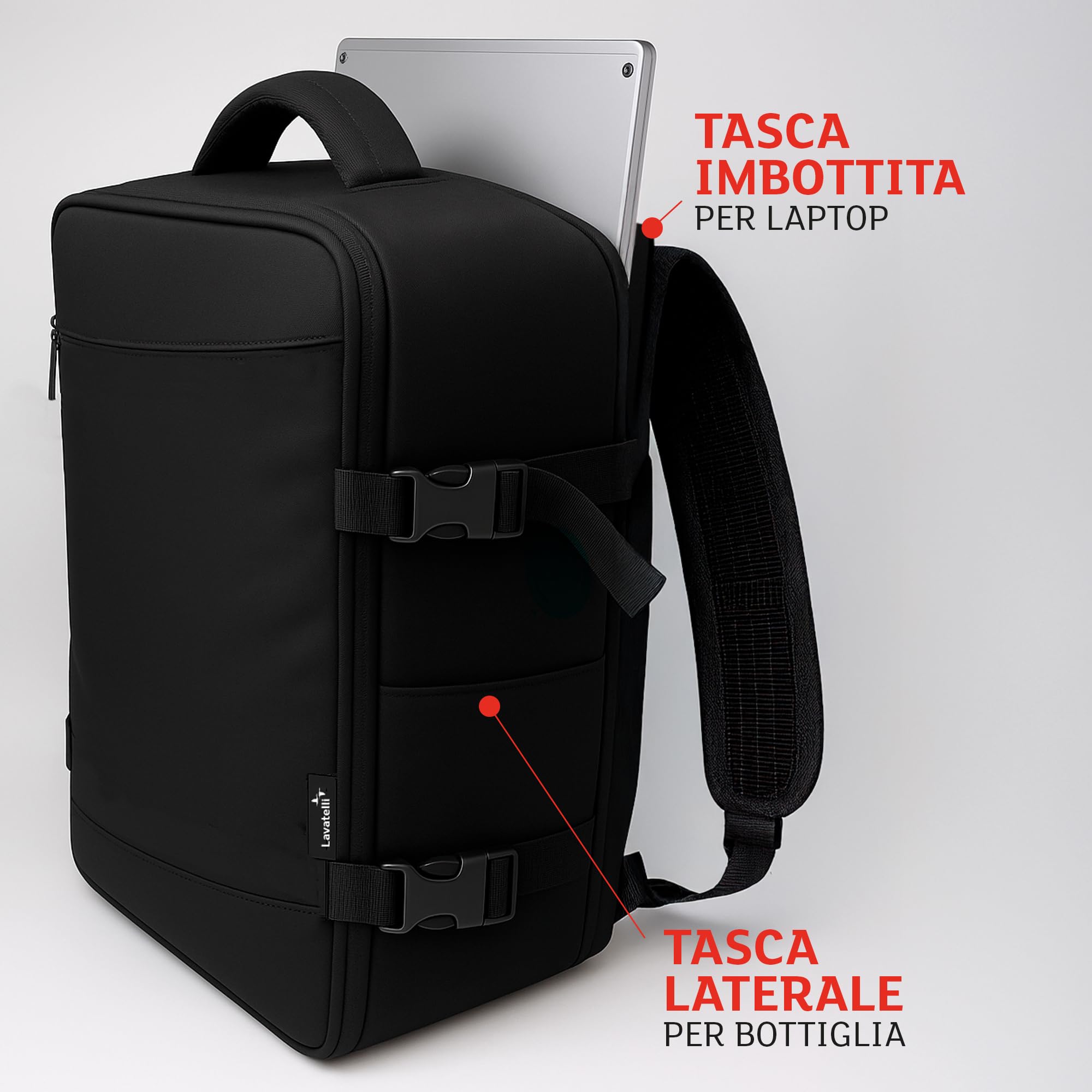 Lavatelli Vac-U-Bag Zaino Sottovuoto 40x30x20 Pompa USB-C