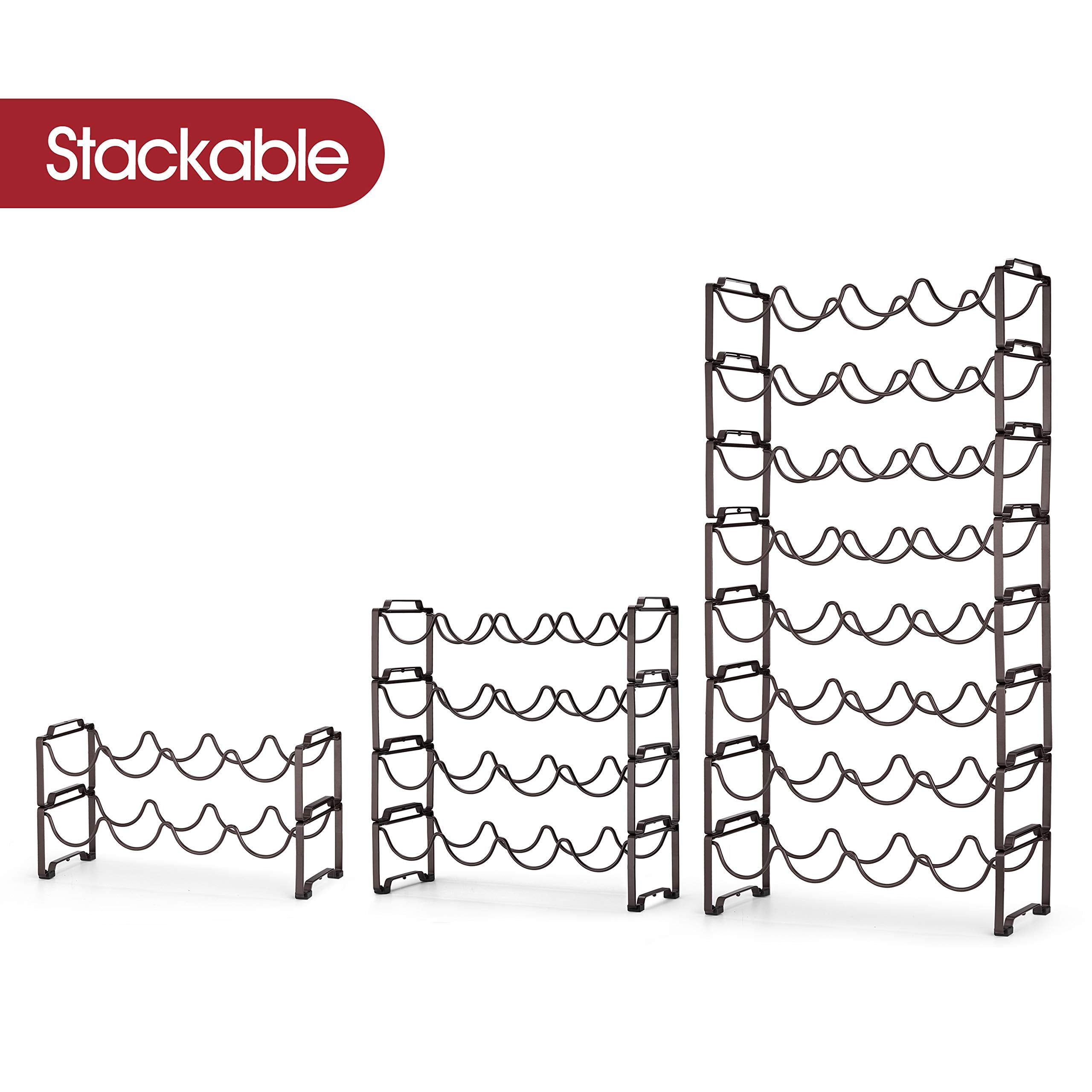 Simple Trending 4-Tier portabottiglie vino bronzo 16 posti